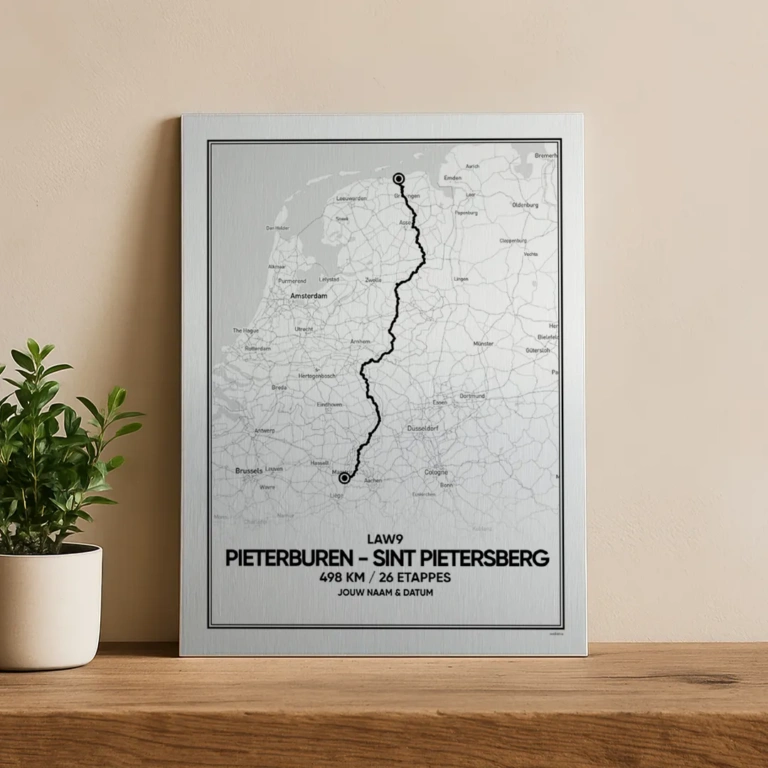 Pieterpad aandenken aluminium