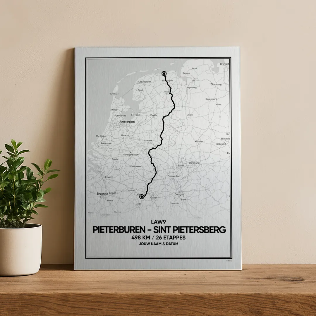 Pieterpad aandenken aluminium