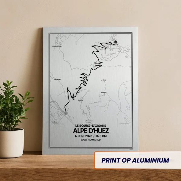 Alpe d’Huez 2026 aluminium print