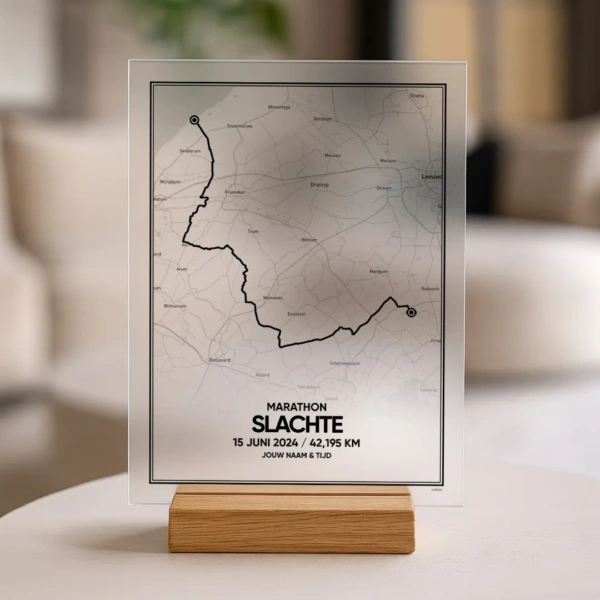 Slachtemarathon aandenken op acrylglas 2024