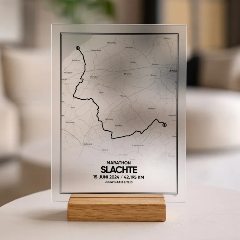Slachtemarathon aandenken op acrylglas 2024