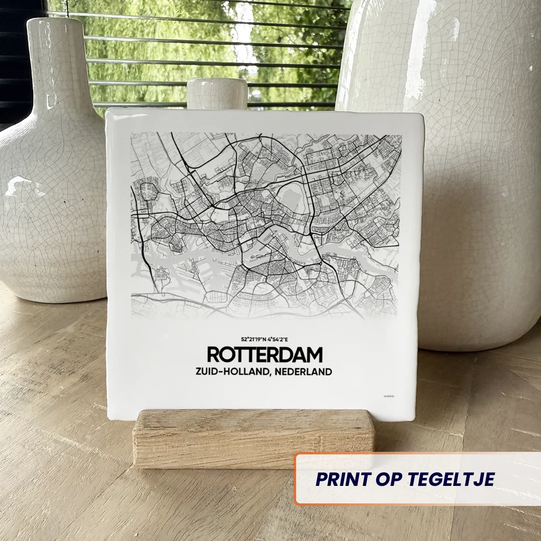 Rotterdam stadskaart tegeltje