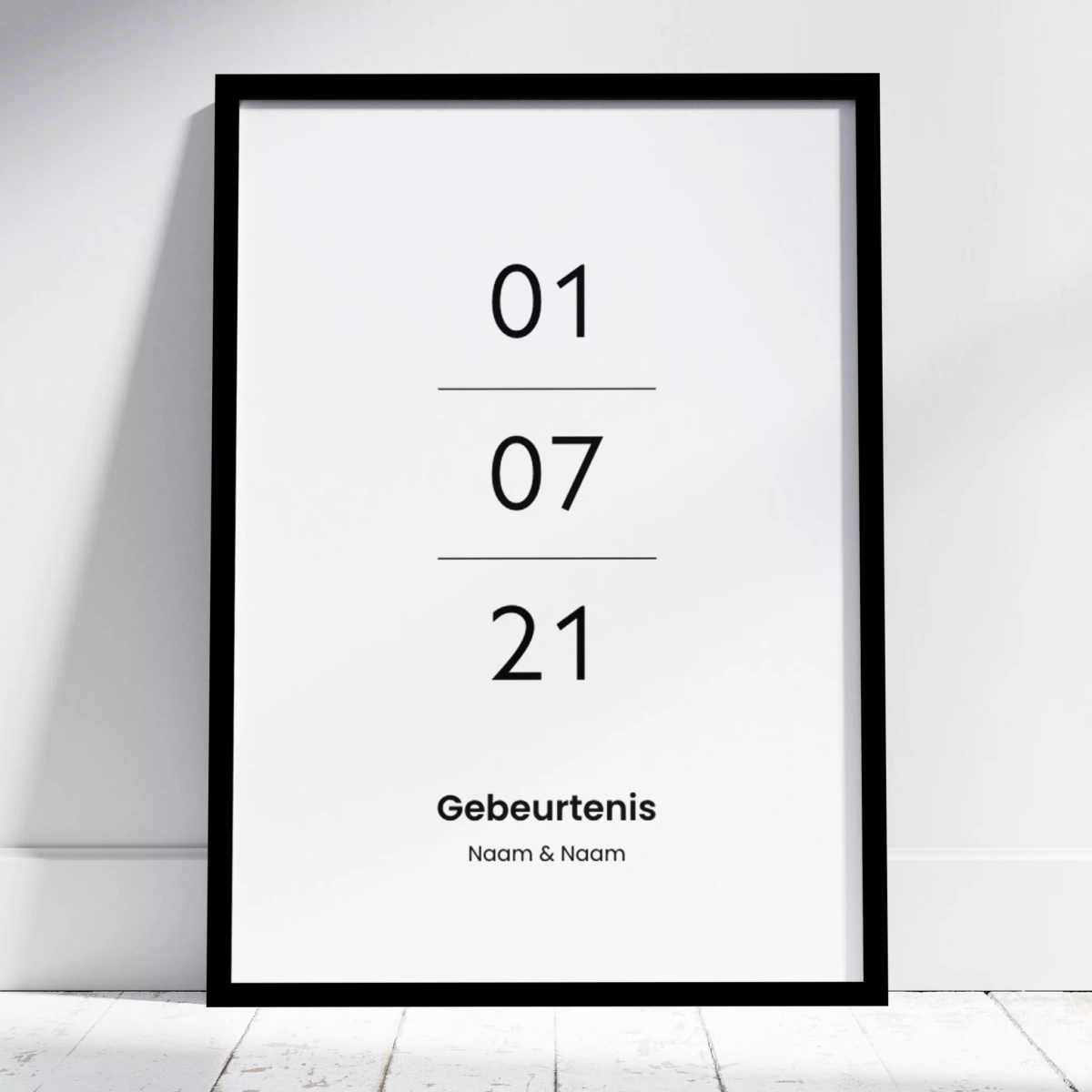 Datumposter met de datum van jouw bijzondere moment
