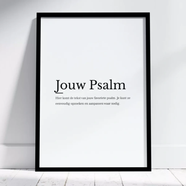 Maak je eigen psalm of vers poster