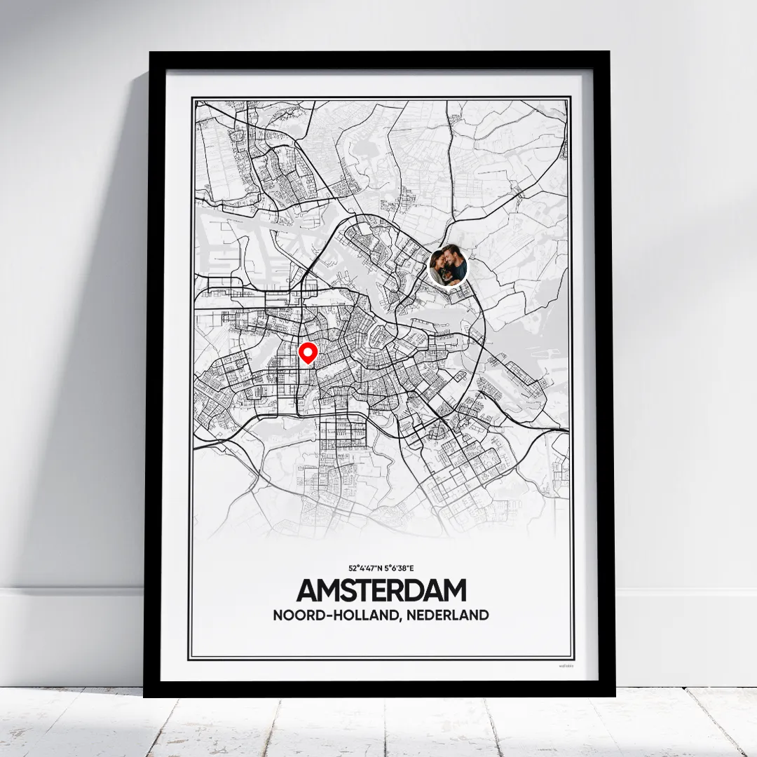 stadskaart Amsterdam poster