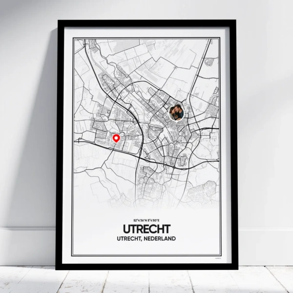 stadskaart Utrecht poster