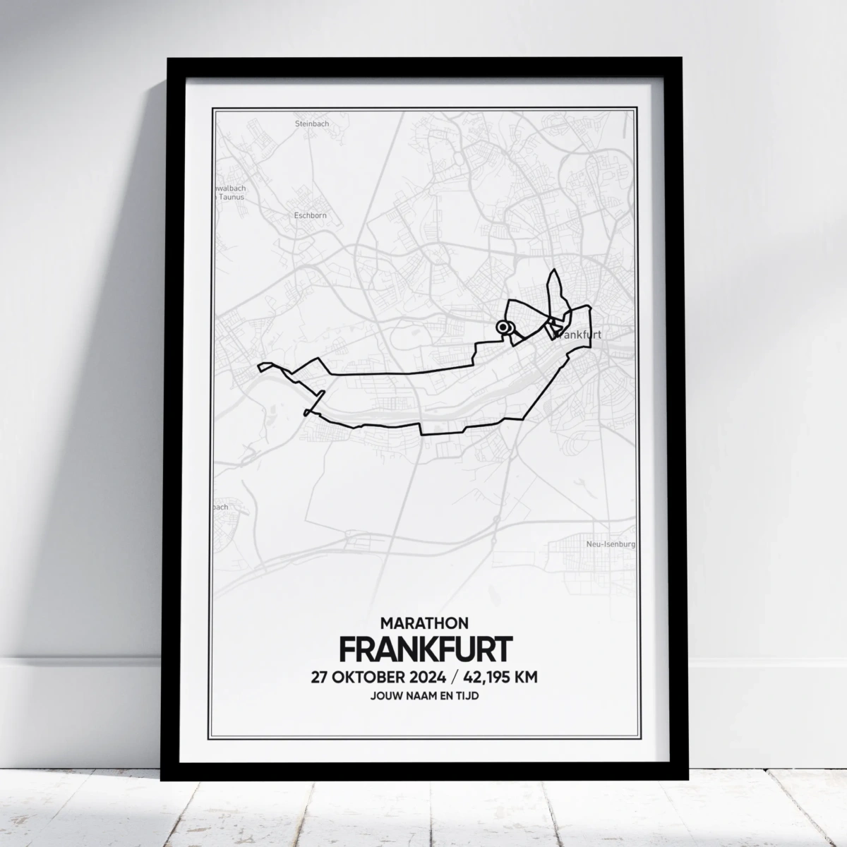 Frankfurt Marathon Poster (met naam & tijd)