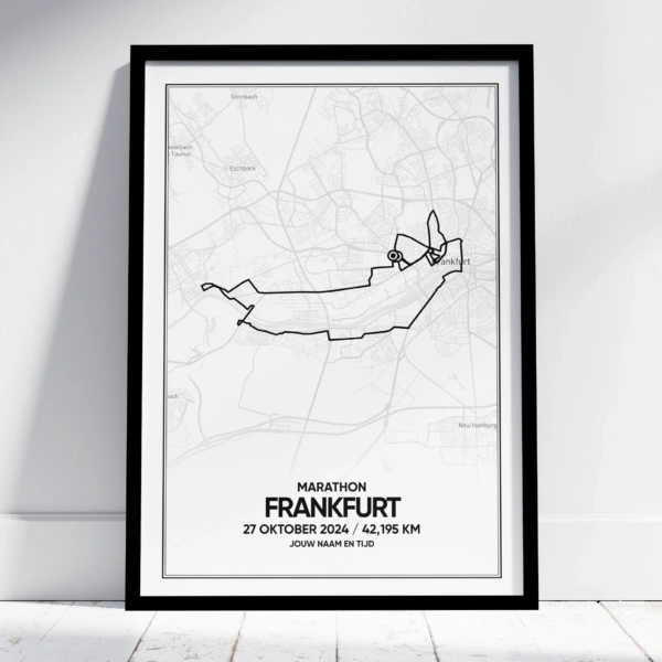 Frankfurt Marathon Poster (met naam & tijd)