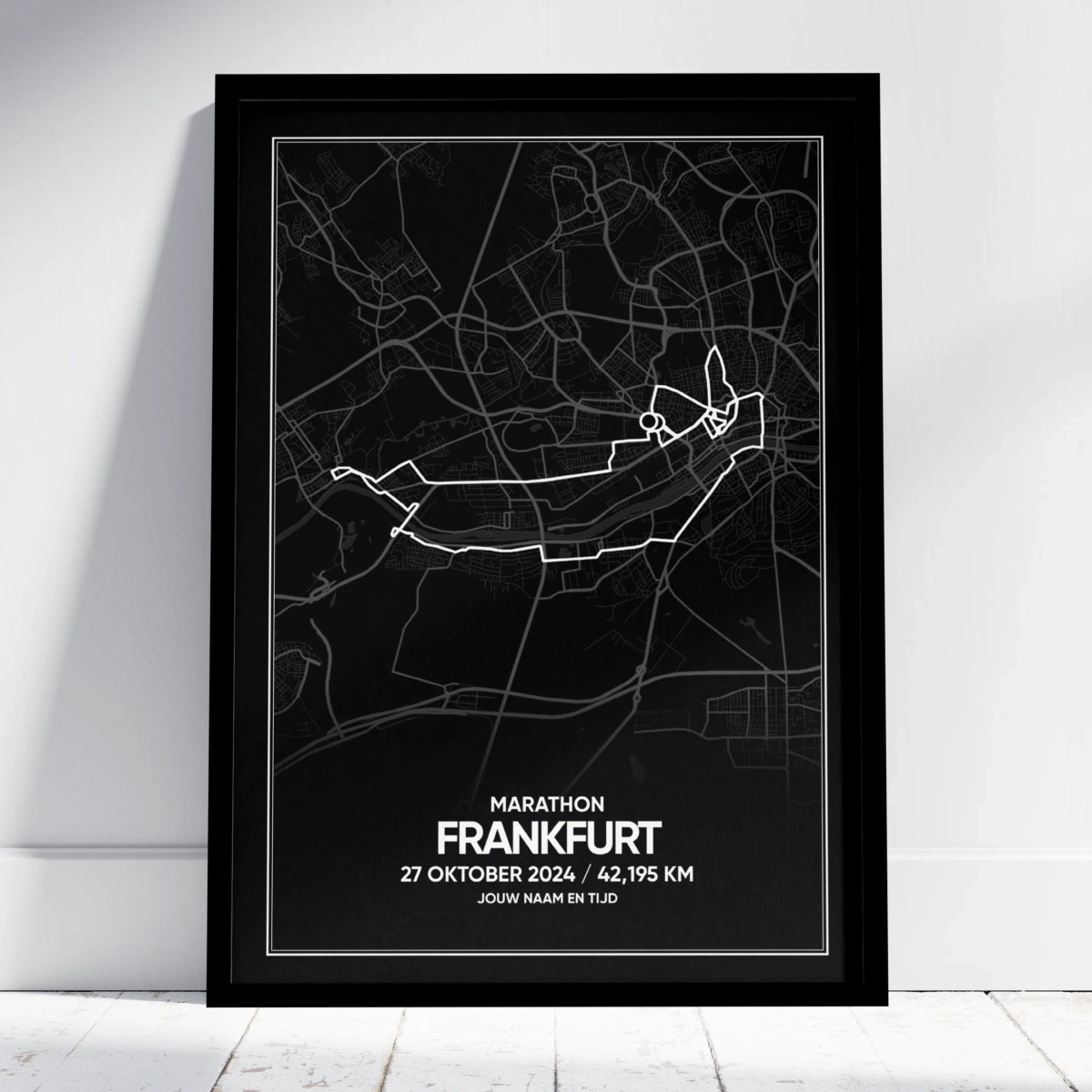 Frankfurt Marathon Poster (met naam & tijd)