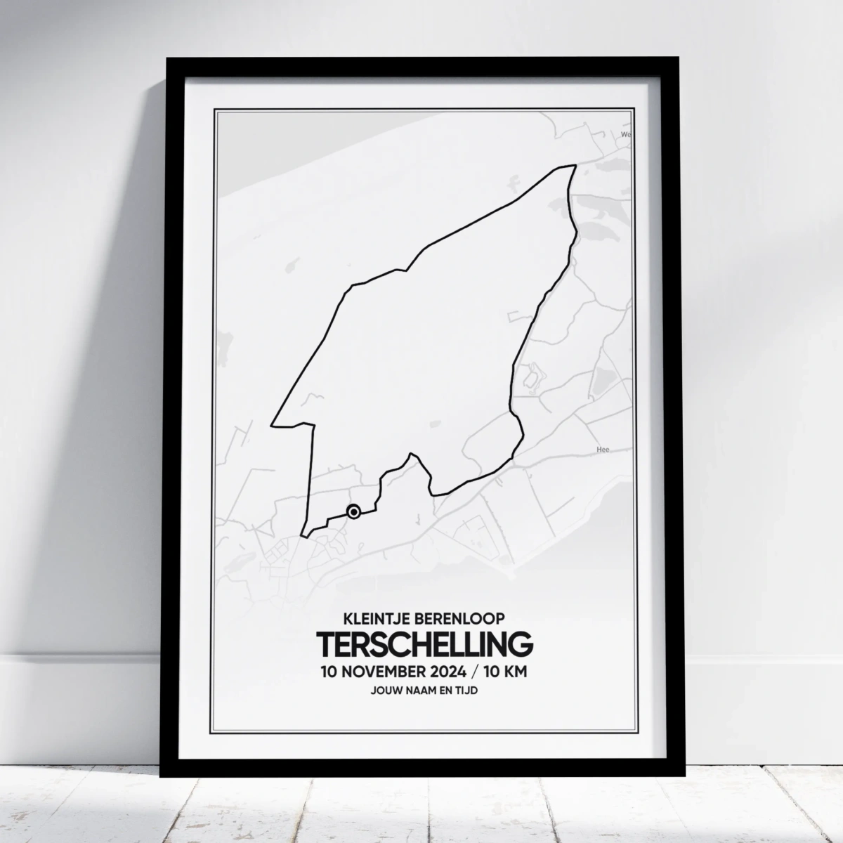 2024 Kleintje Berenloop Terschelling Poster (met naam & tijd)