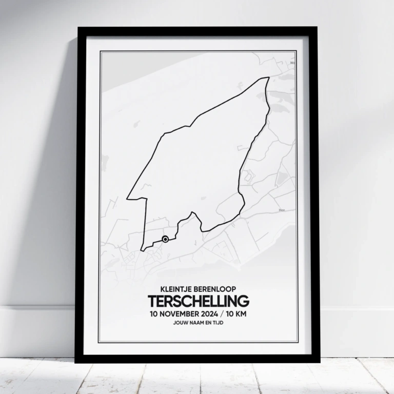 2024 Kleintje Berenloop Terschelling Poster (met naam & tijd)