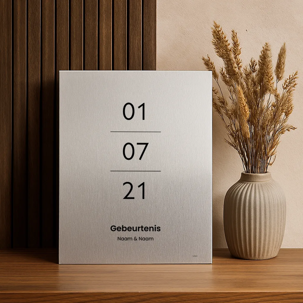 Speciale datum op aluminium