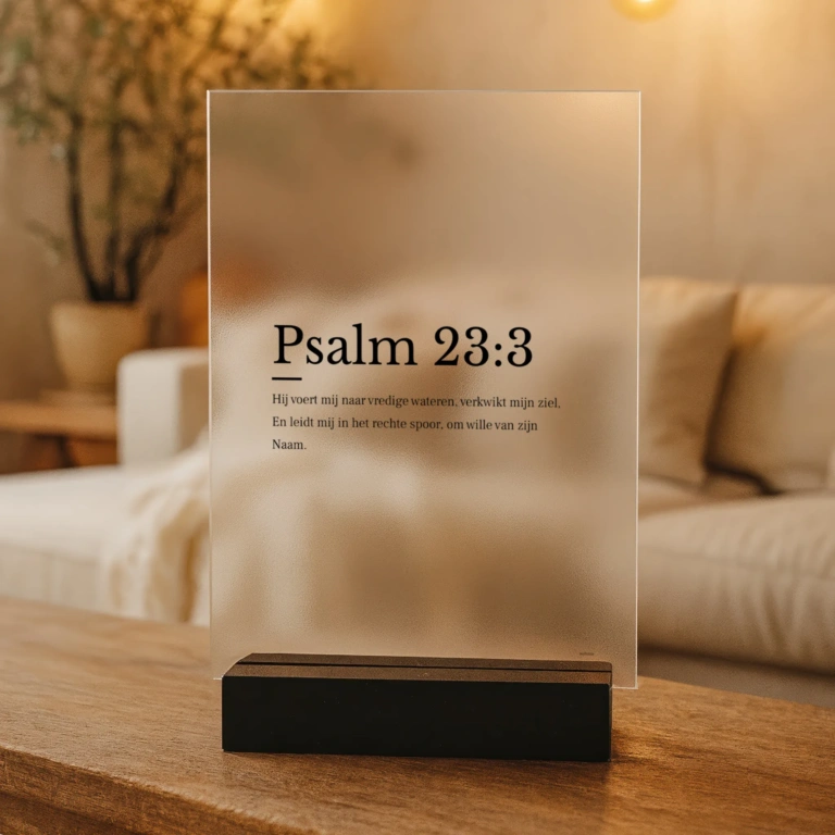 Psalm print op acrylglas