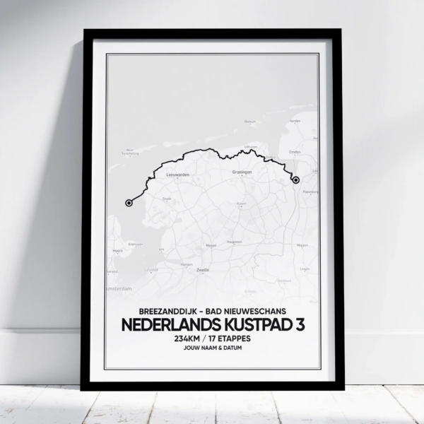LAW5-3 Nederlands Kustpad 3 Poster (met naam)