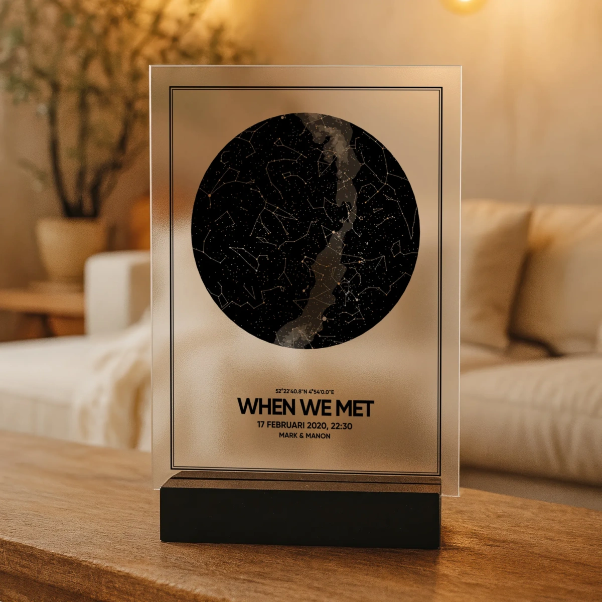 Sterrenkaart op acrylglas