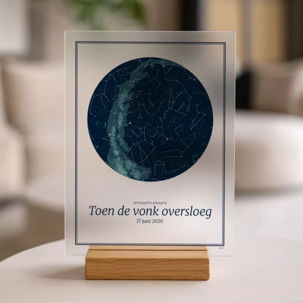 Jouw Sterrenkaart op acrylglas