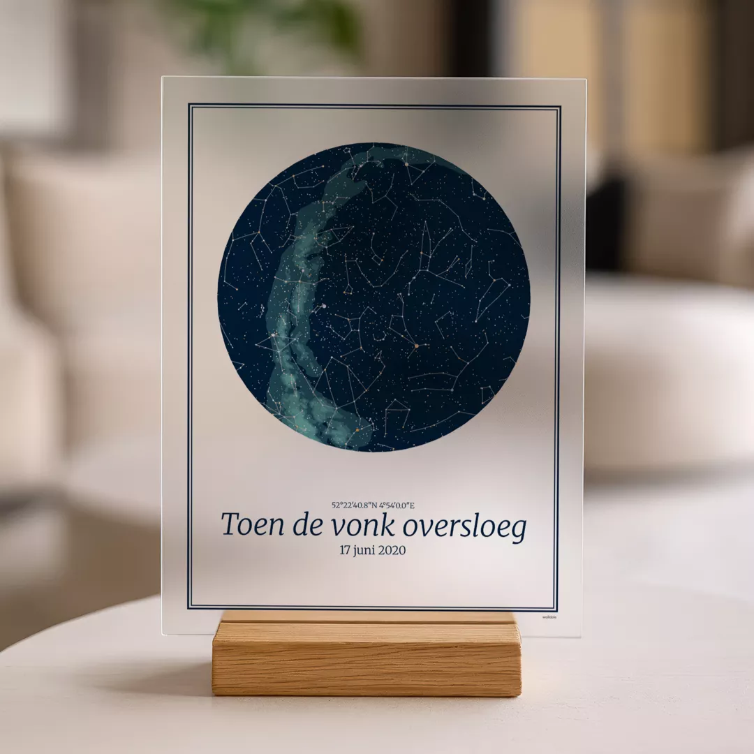 Jouw Sterrenkaart op acrylglas