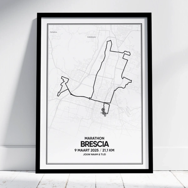 Brescia Marathon Poster (met naam & tijd)