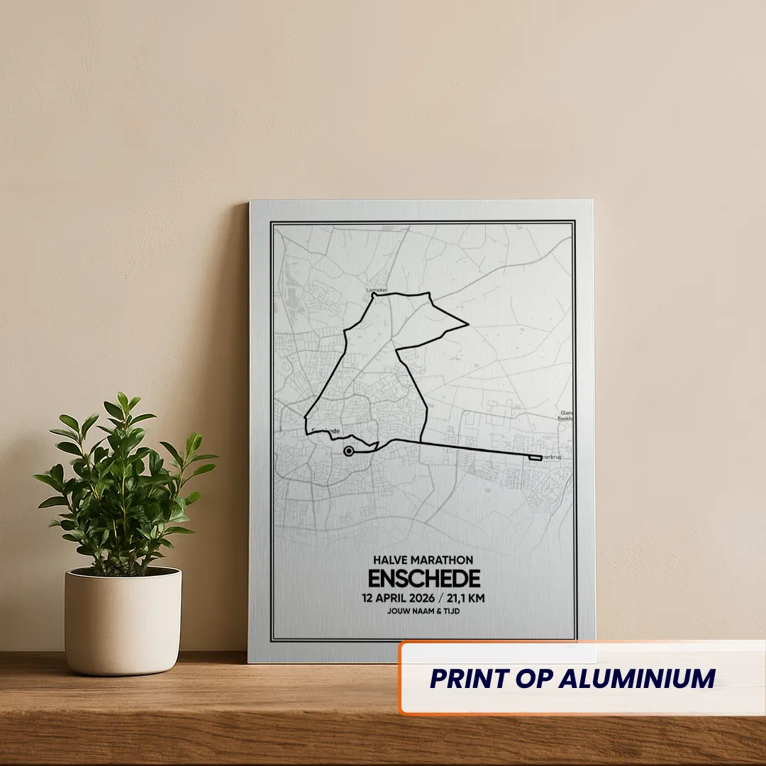 Enschede halve marathon 2026 aluminium print