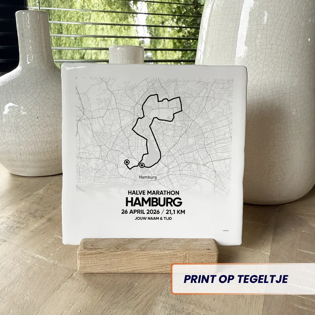 Hamburg halve marathon tegeltje