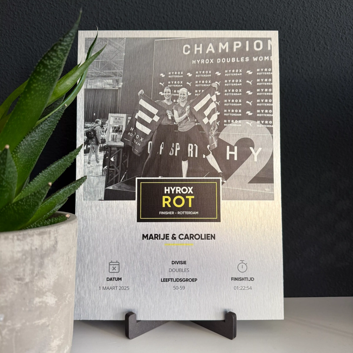 Jouw aandenken aan een topprestatie - HYROX op aluminium