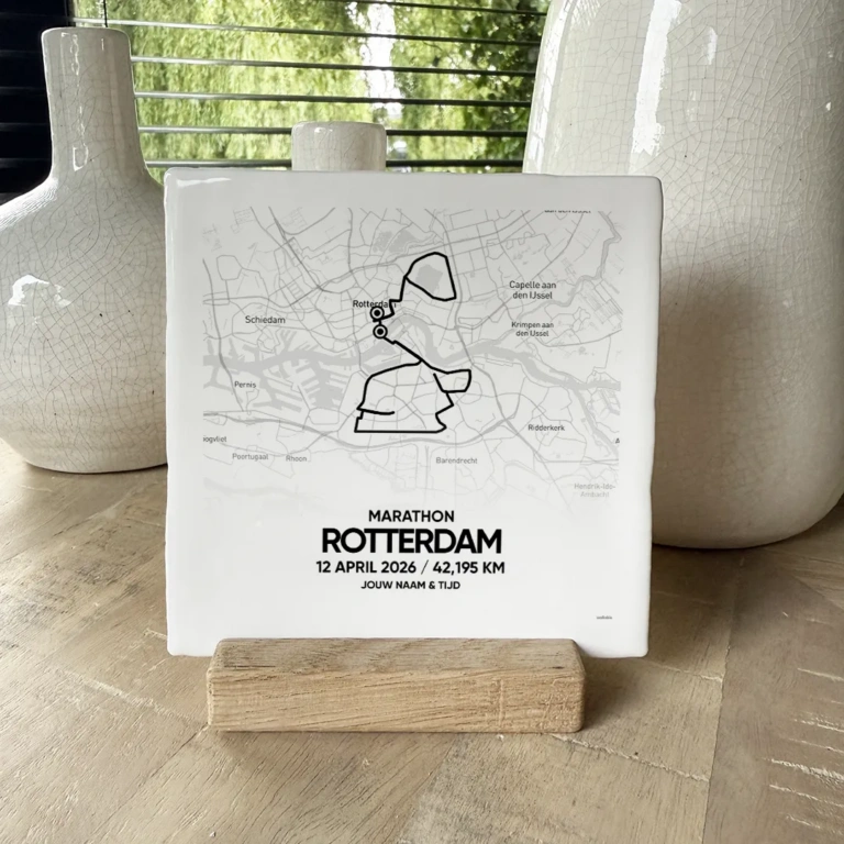 Rotterdam Marathon 2026 route tegeltje