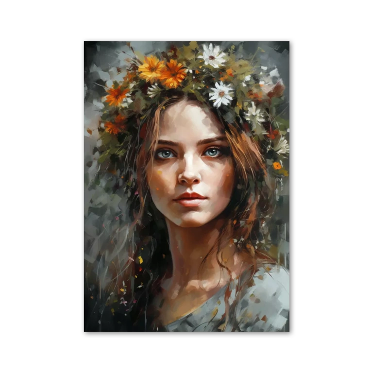 Wildflower wreath girl