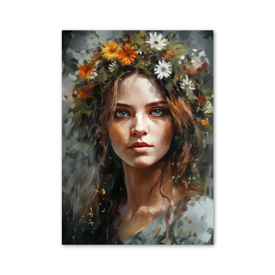 Wildflower wreath girl