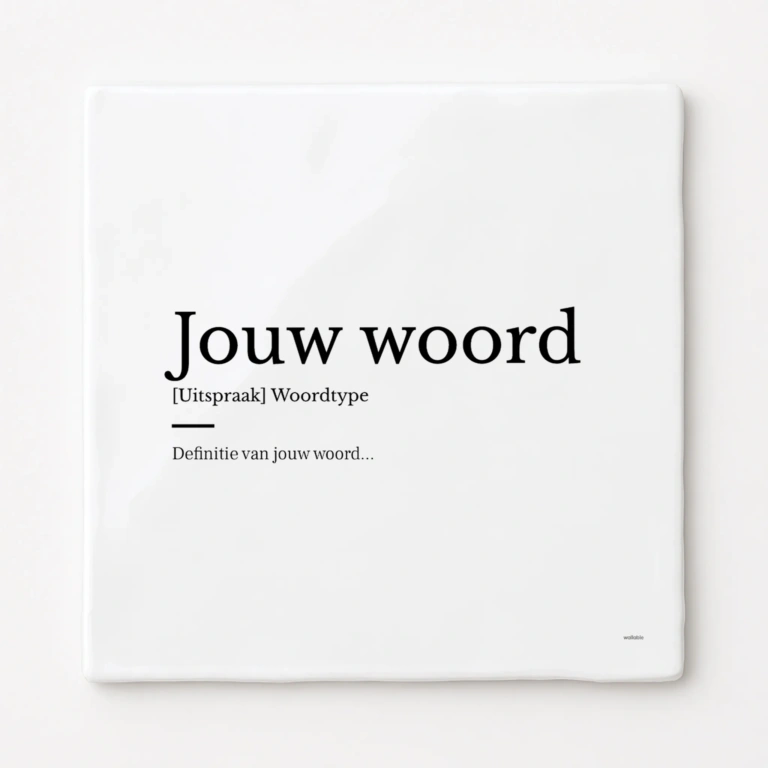 Woordenboek tegeltje