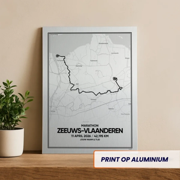 Zeeuws-Vlaanderen Marathon 2026 Aluminium print