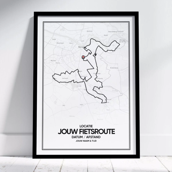 Jouw favoriete fietsroute aan de muur