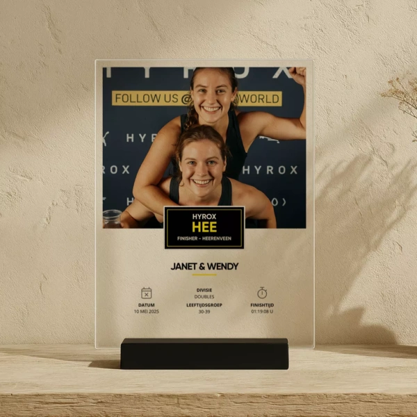 HYROX Heerenveen prestatie print op acrylglas
