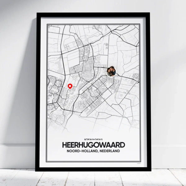 stadskaart Heerhugowaard poster