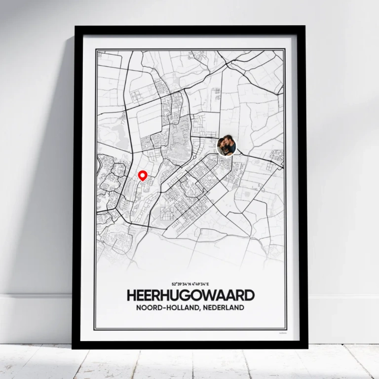 stadskaart Heerhugowaard poster