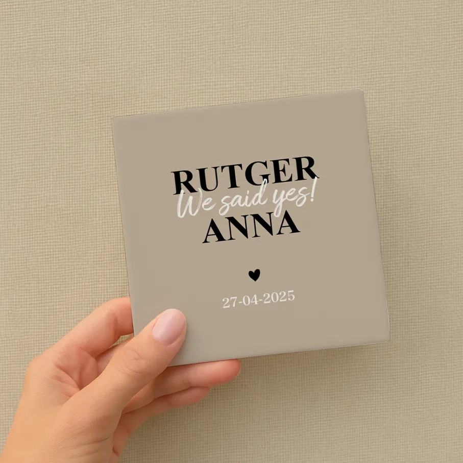 Getrouwd Tegeltje We said yes! Getrouwd Tegeltje We said yes!