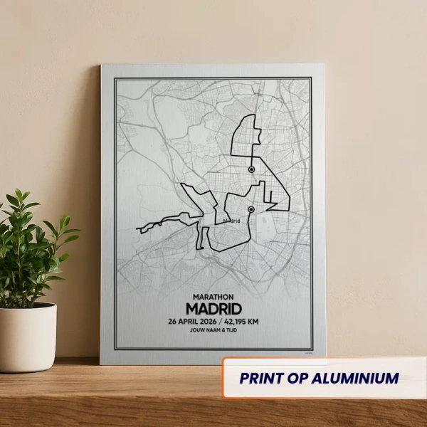 Madrid marathon 2026 aluminium print