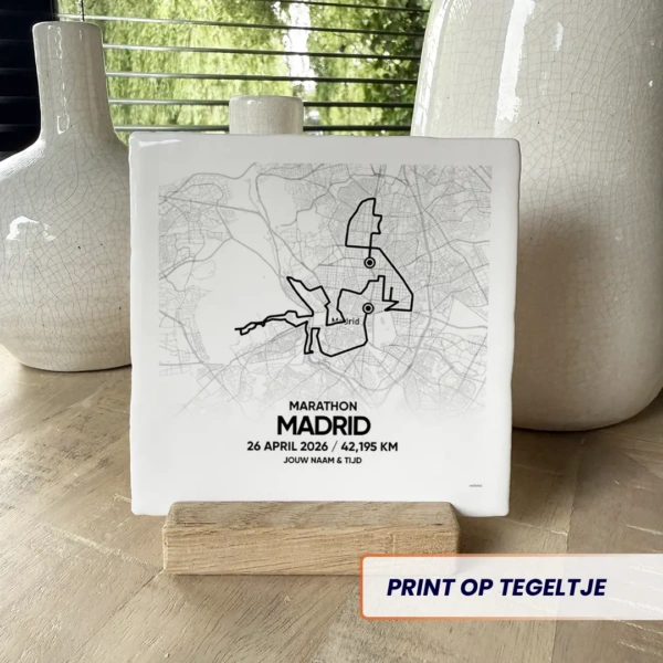 Madrid marathon print (met naam & tijd) - alle afstanden - Image 4