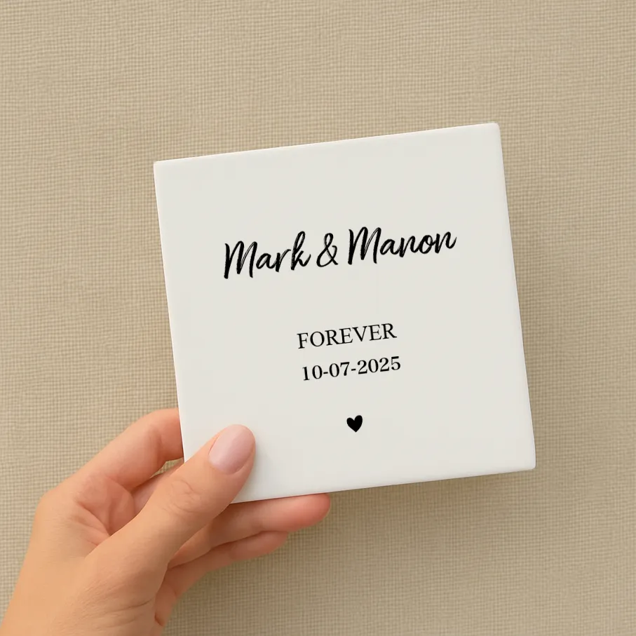 Tegeltje You & Me forever met namen