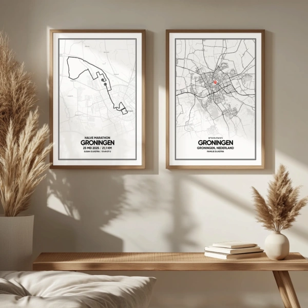 2025 Groningen halve marathon en citymap