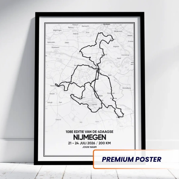 4Daagse Nijmegen 2026 route poster
