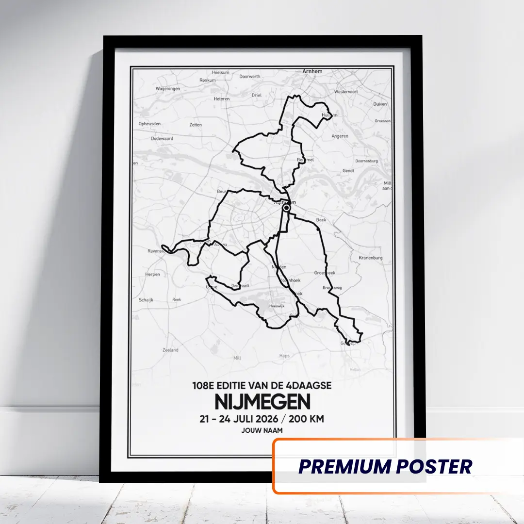 4Daagse Nijmegen 2026 route poster