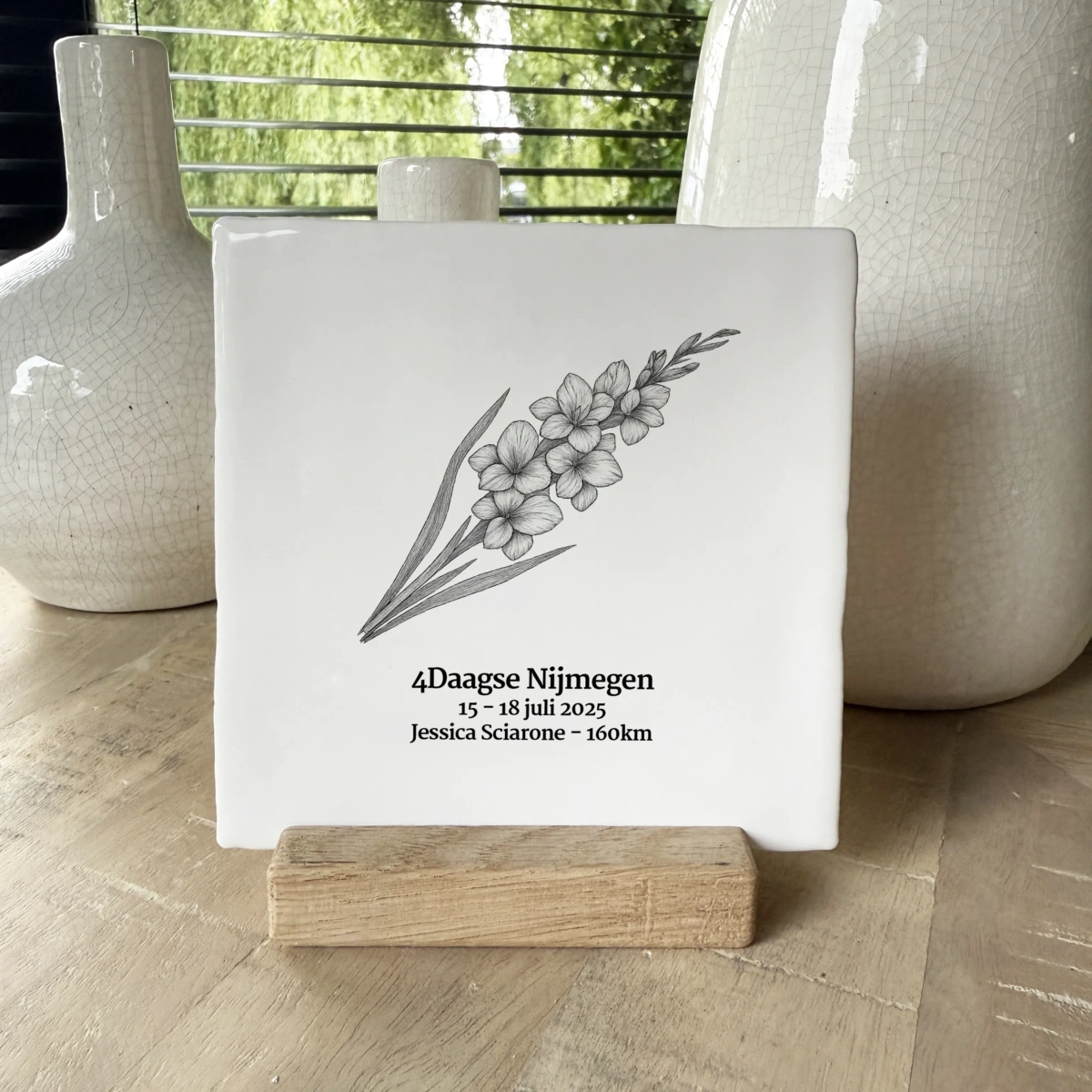 4Daagse Nijmegen Tegeltje Gladiolen