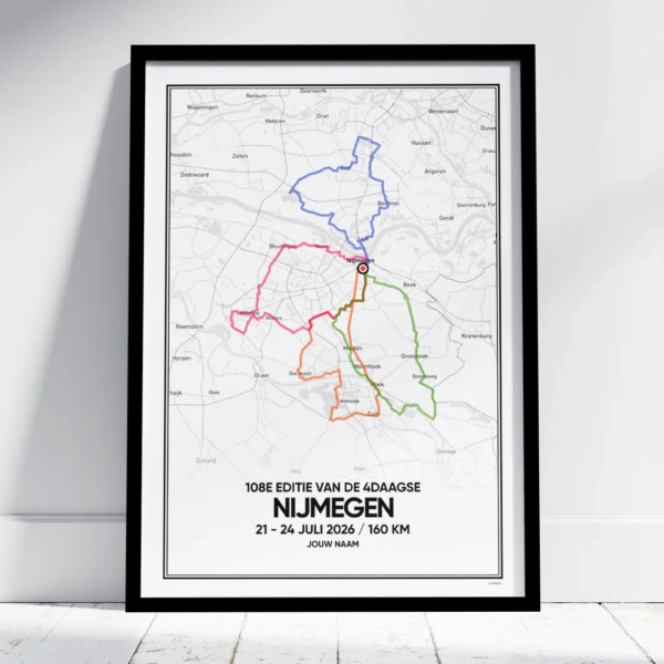4daagse Nijmegen 2026 160 km kleur poster