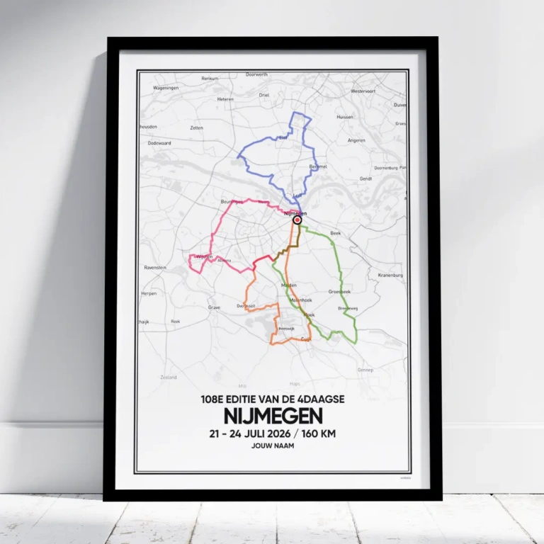 4daagse Nijmegen 2026 160 km kleur poster