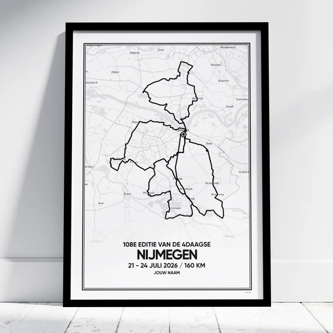 4daagse Nijmegen 2026 160 km poster 4daagse Nijmegen 2026 160 km poster