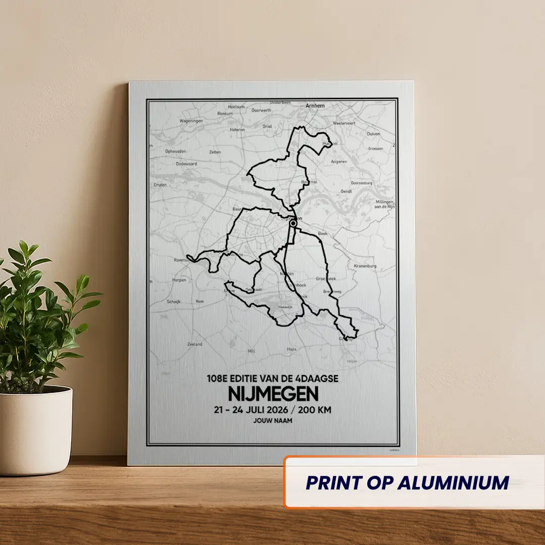 4daagse Nijmegen 2026 200 km aluminium print