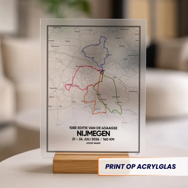 4daagse Nijmegen 2026 kleur acrylglas print