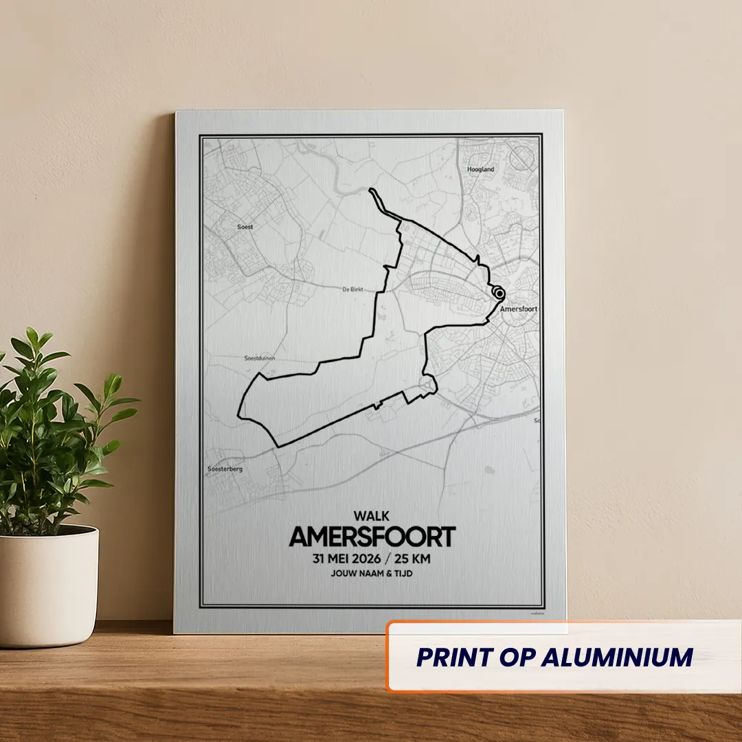 Amersfoort walk 25 km 2026 aluminium print