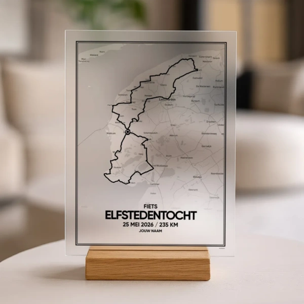 Fiets Elfstedentocht 2026 acrylglasprint