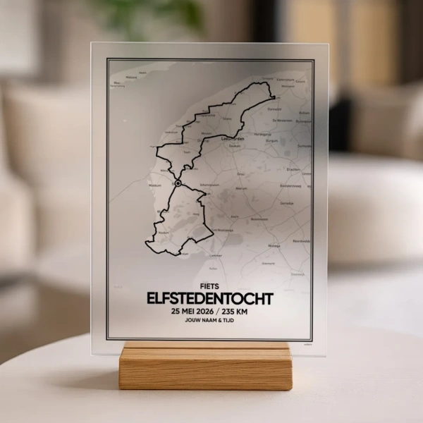 Fiets Elfstedentocht 2026 acrylglasprint